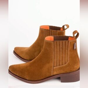 NWT! Penelope Chilvers Mod Suede Boot - Brown